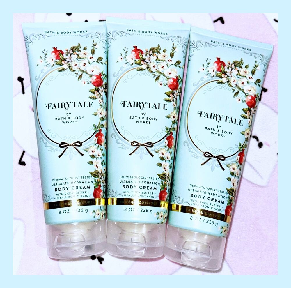 Rare Scent Bath & Body Works Fairytale 8 oz Ultimate Hydration Body Cream x3